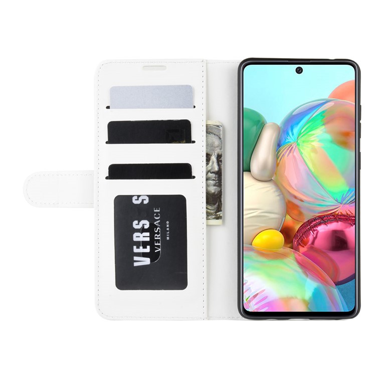 Crazy Horse Texture Wallet Leather Phone Case for Samsung Galaxy A81/Note 10 Lite/M60s - White-7
