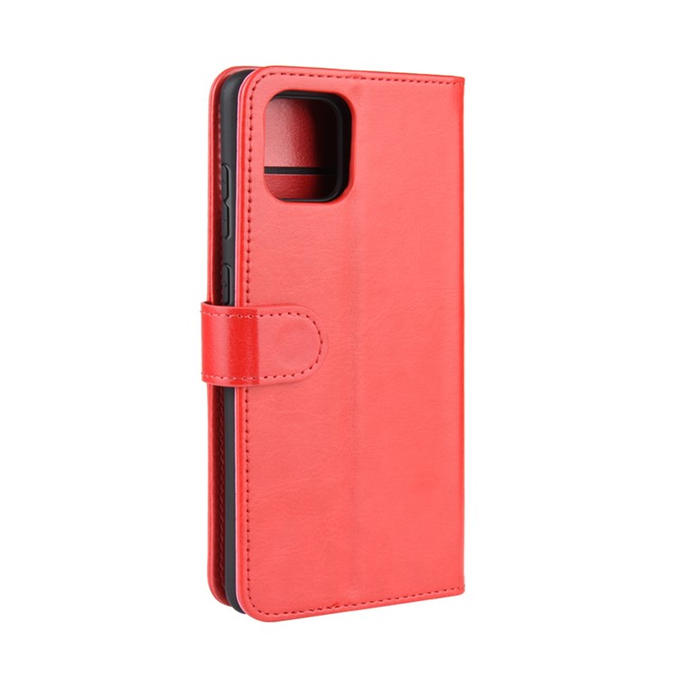 Crazy Horse Texture Wallet Leather Phone Case for Samsung Galaxy A81/Note 10 Lite/M60s - Red-9