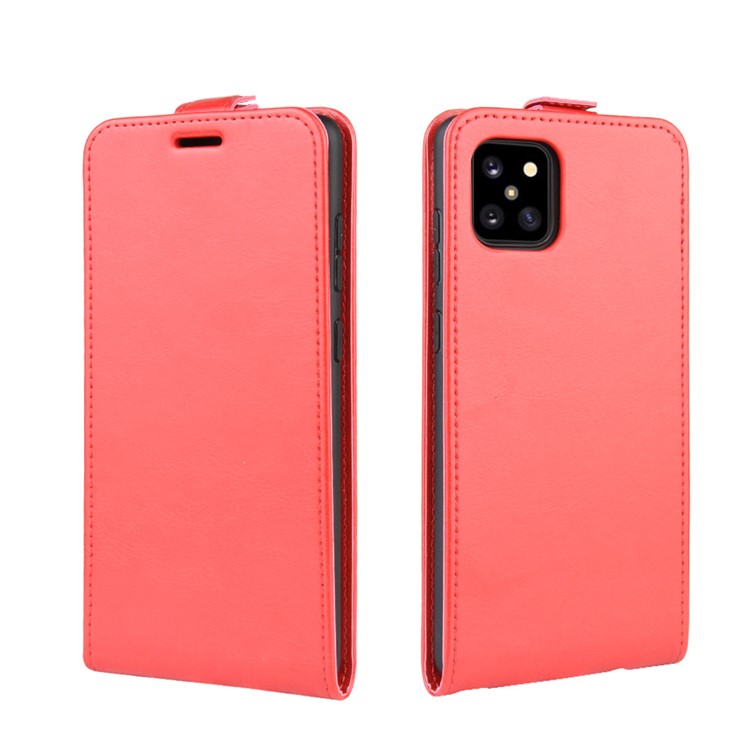 Vertical Flip Leather Shell Case for Samsung Galaxy A81 / Note 10 Lite - Red-2