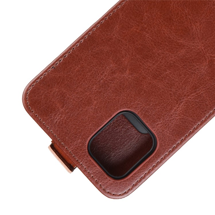 Vertical Flip Leather Shell Case for Samsung Galaxy A81 / Note 10 Lite - Brown-3