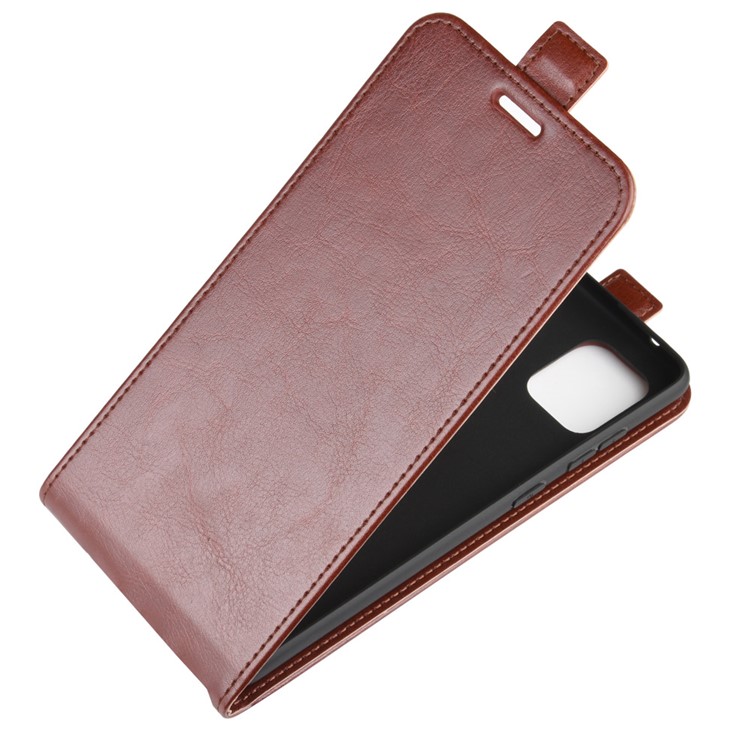 Vertical Flip Leather Shell Case for Samsung Galaxy A81 / Note 10 Lite - Brown-4