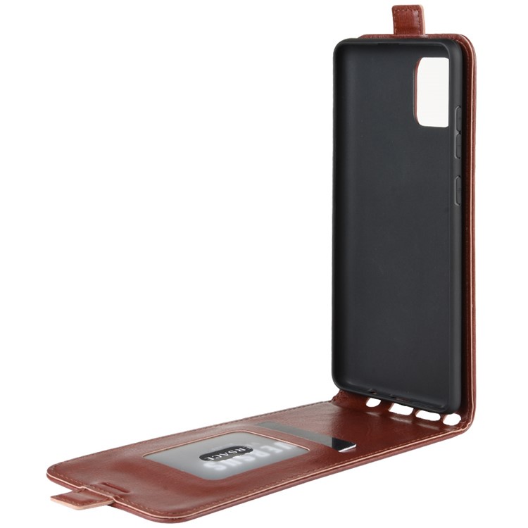 Vertical Flip Leather Shell Case for Samsung Galaxy A81 / Note 10 Lite - Brown-9
