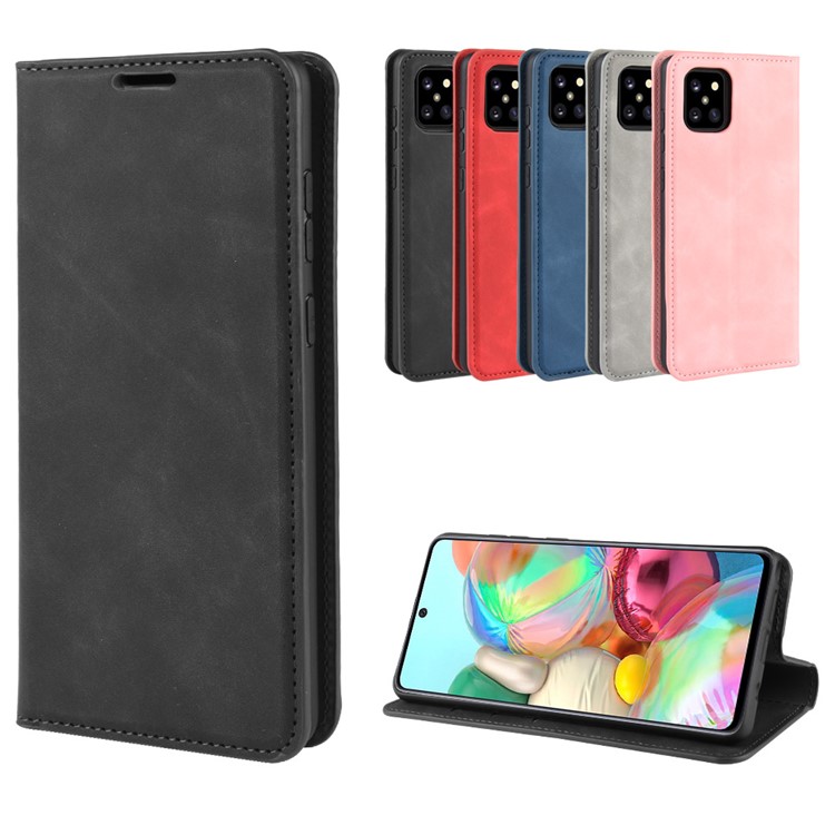 Caso Carteira Sedoso Toque De Couro Para Samsung Galaxy A81 / Nota 10 Lite / M60s - Preto-10