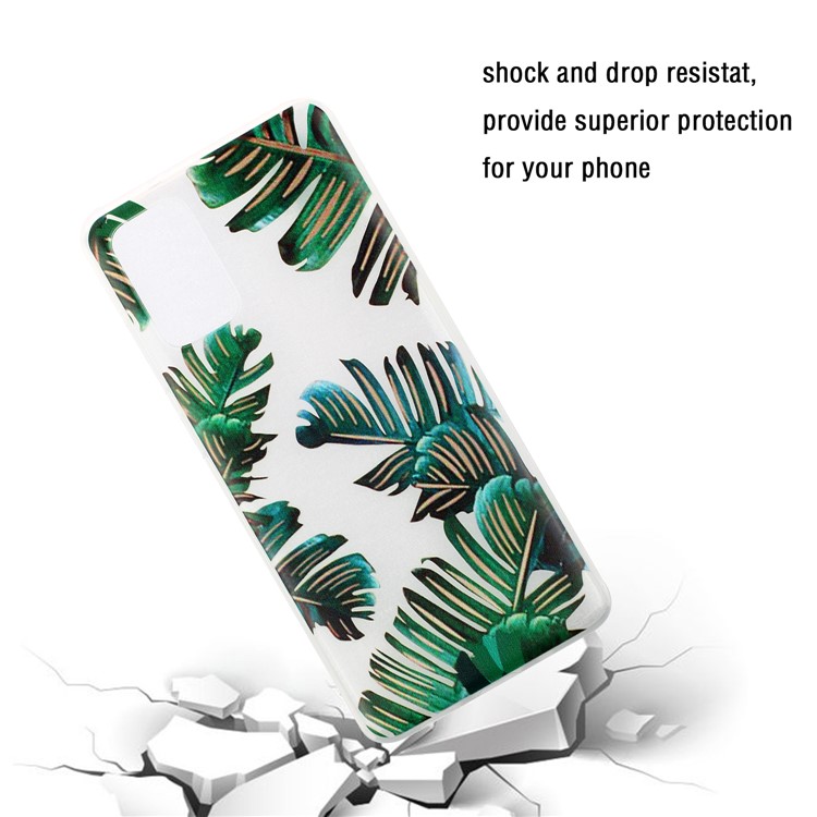 Soft Soft TPU Protection Cas De Protection Pour Samsung Galaxy S20 Plus - Feuilles-4