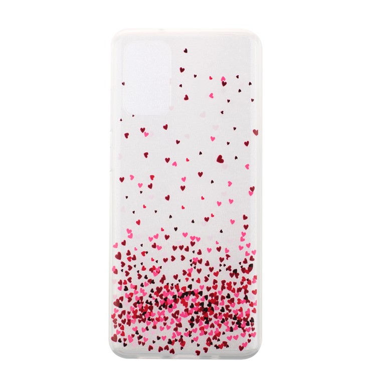 Pattern Printing Soft TPU Protection Case for Samsung Galaxy S20 Plus - Colorful Hearts-1