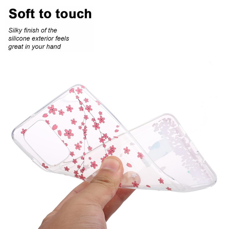 Pattern Printing Soft TPU Protection Case for Samsung Galaxy S20 Plus - Cat and Floret-3