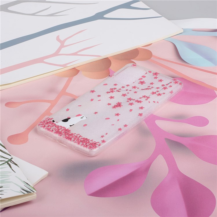 Pattern Printing Soft TPU Protection Case for Samsung Galaxy S20 Plus - Cat and Floret-5
