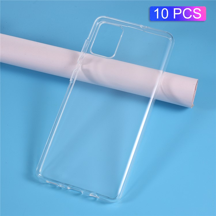 10 Pcs/definir Capa de Telefone TPU Transparente Com Interno Não Deslizante Para o Samsung Galaxy A71 4G SM-A715