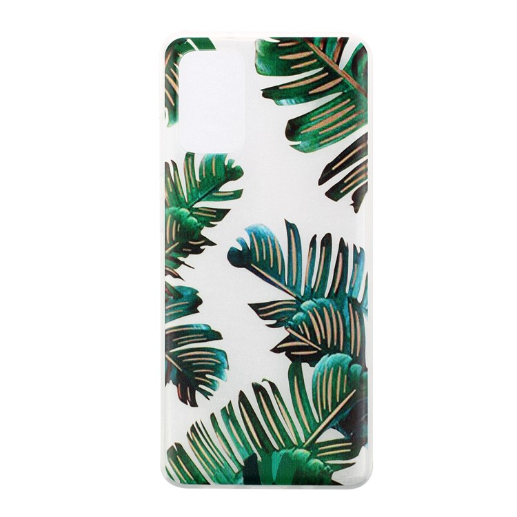 For Samsung Galaxy S11 Plus 6.9 inch Pattern Printing Flexible TPU Shell - Leaves-1