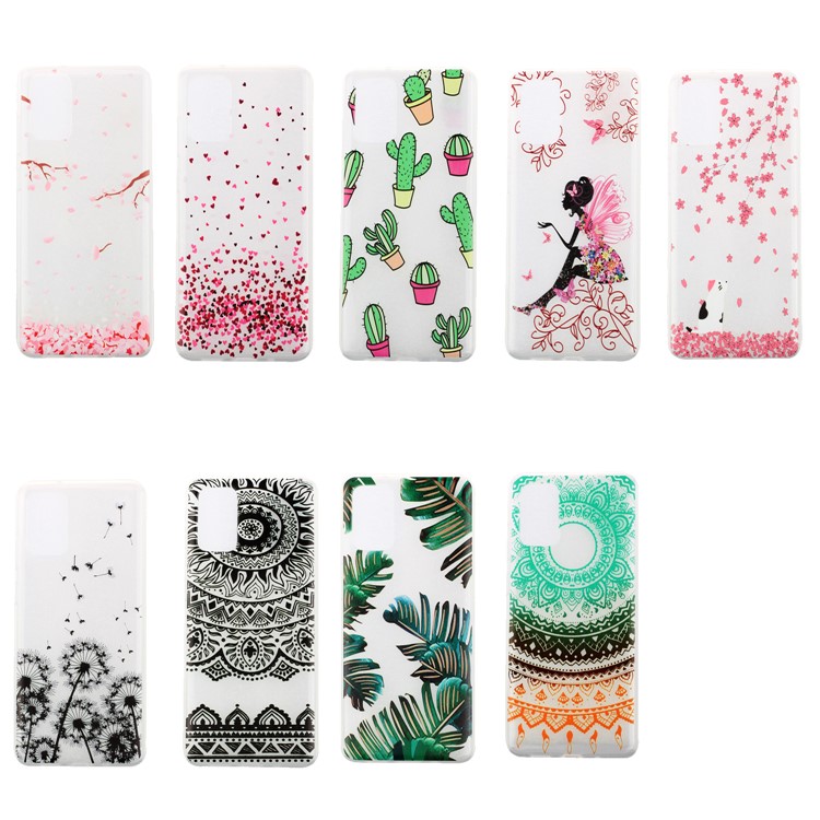For Samsung Galaxy S20 Ultra Pattern Printing Flexible TPU Shell - Leaves-6