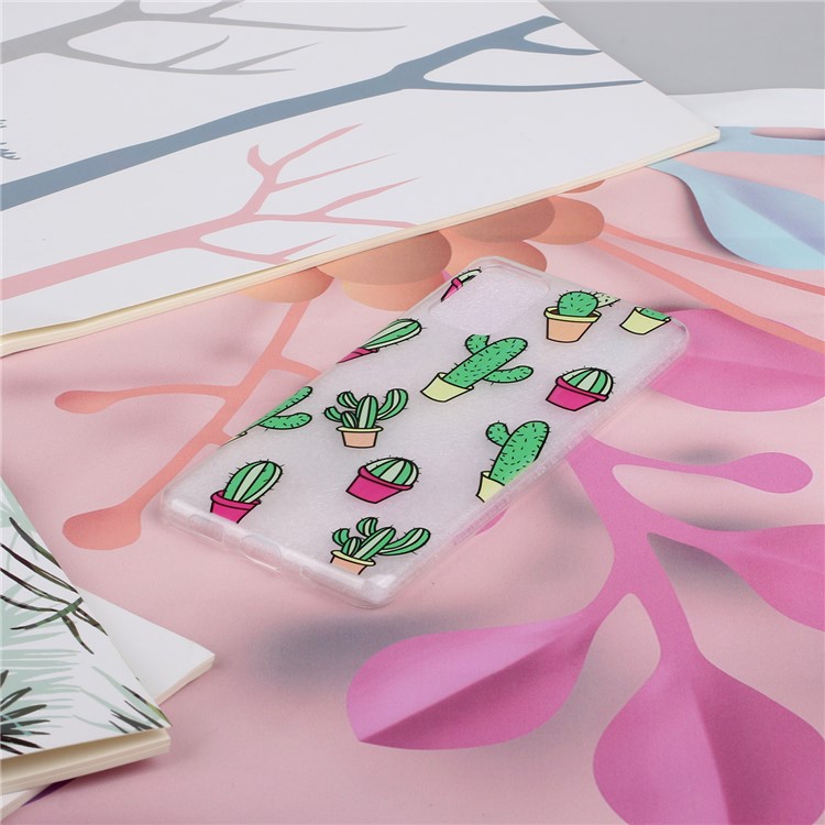 For Samsung Galaxy S20 Ultra Pattern Printing Flexible TPU Shell - Cactus-5