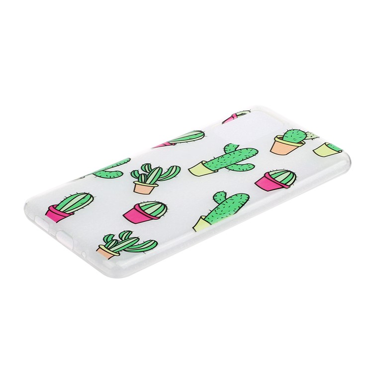 Coperchio di Telefono Cellulare TPU Stampa Motivi Per Samsung Galaxy S20 4G/S20 5G - Cactus