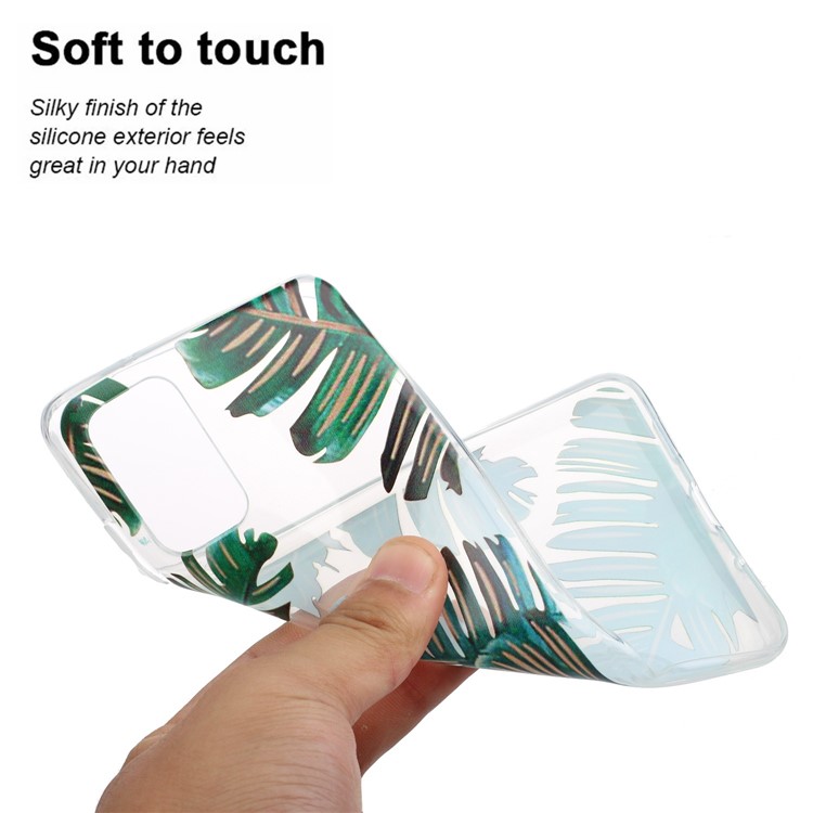 Pattern Printing TPU Mobile Phone Cover for Samsung Galaxy S20 - Leaves-3
