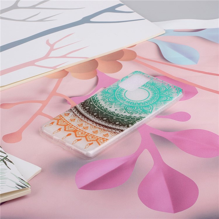 Pattern Printing TPU Mobile Phone Cover for Samsung Galaxy S20 - Mandala Flower-5
