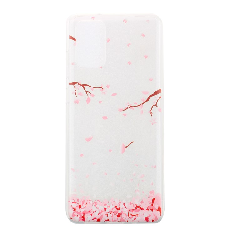 Pattern Printing TPU Mobile Phone Cover for Samsung Galaxy S20 - Falling Petals-1