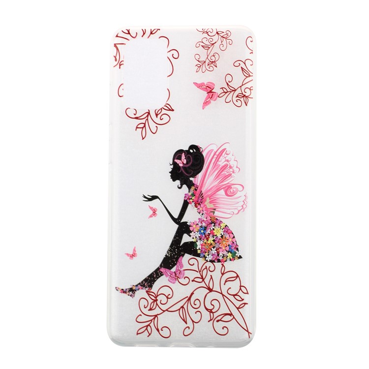 Pattern Printing TPU Mobile Phone Cover for Samsung Galaxy S20 - Butterfly Girl-1