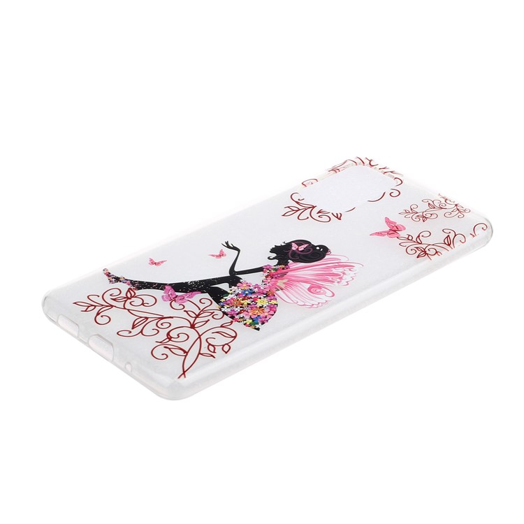 Pattern Printing TPU Mobile Phone Cover for Samsung Galaxy S20 - Butterfly Girl-2