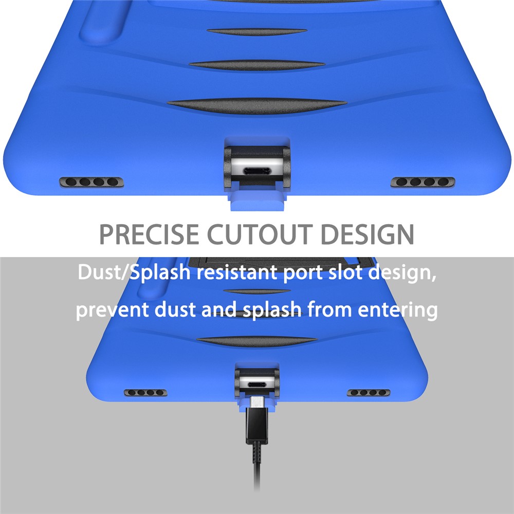 Shockproof PC + Silicone Tablet Combo Case with Kickstand and Pen Slot for Samsung Galaxy Tab S6 SM-T860/T865 - Blue-14