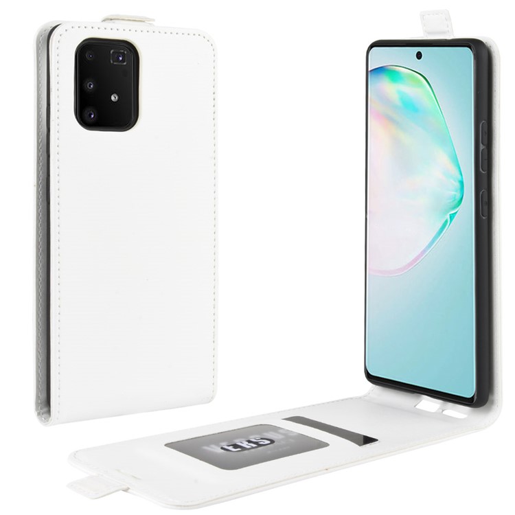 Crazy Horse Skin Vertical Flip Leather Covering for Samsung Galaxy A91/S10 Lite/M80s - White-1