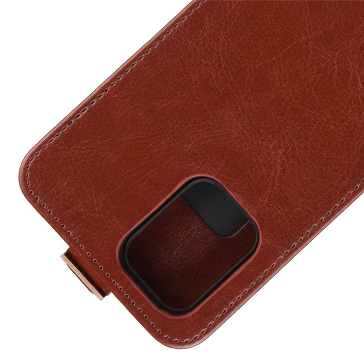 Crazy Horse Skin Vertical Flip Leather Covering for Samsung Galaxy A91/S10 Lite/M80s - Brown-3
