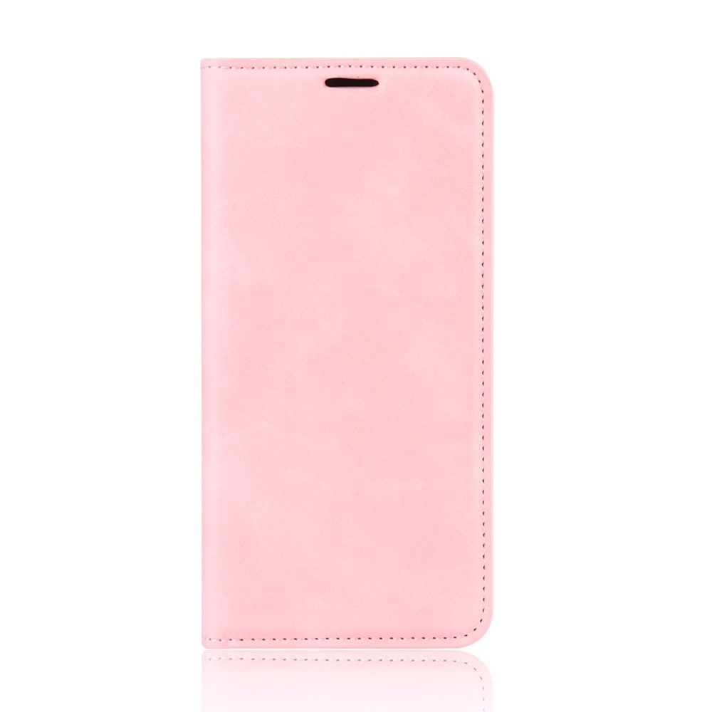 Silky Touch Leather Wallet Case for Samsung Galaxy A91/S10 Lite/M80s - Pink-3