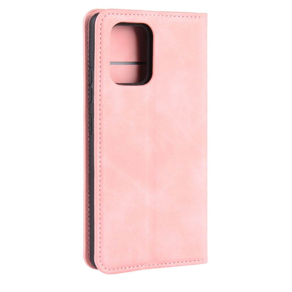 Silky Touch Leather Wallet Case for Samsung Galaxy A91/S10 Lite/M80s - Pink-7