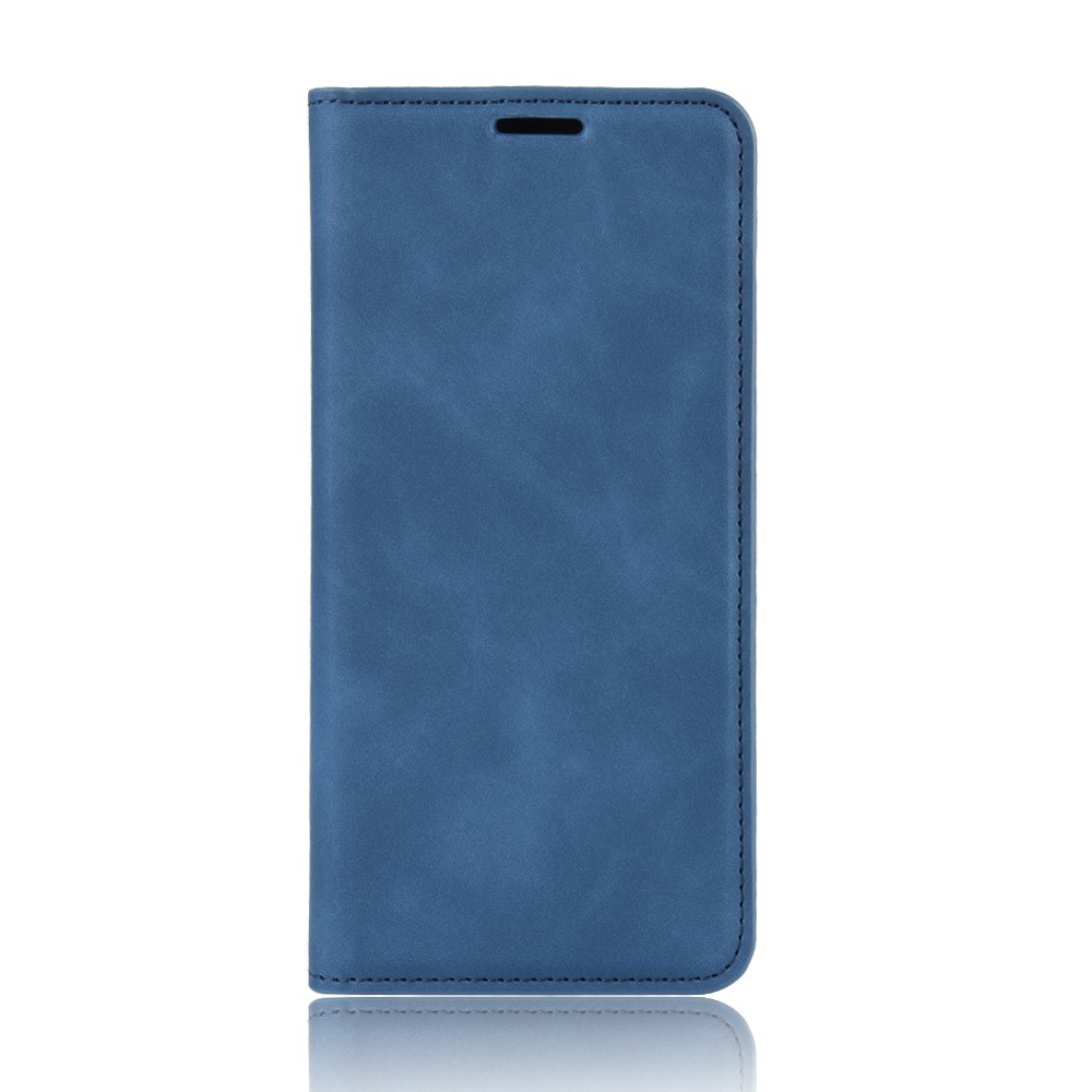 Silky Touch Leather Wallet Case for Samsung Galaxy A91/S10 Lite/M80s - Blue-3