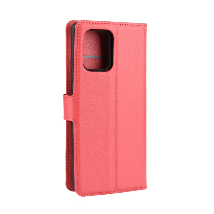Litchi Skin Wallet Leather Phone Case for Samsung Galaxy A91/M80s/S10 Lite - Red-6