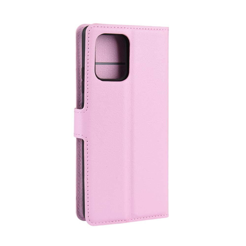 Litchi Skin Wallet Leather Phone Case for Samsung Galaxy A91/M80s/S10 Lite - Pink-6