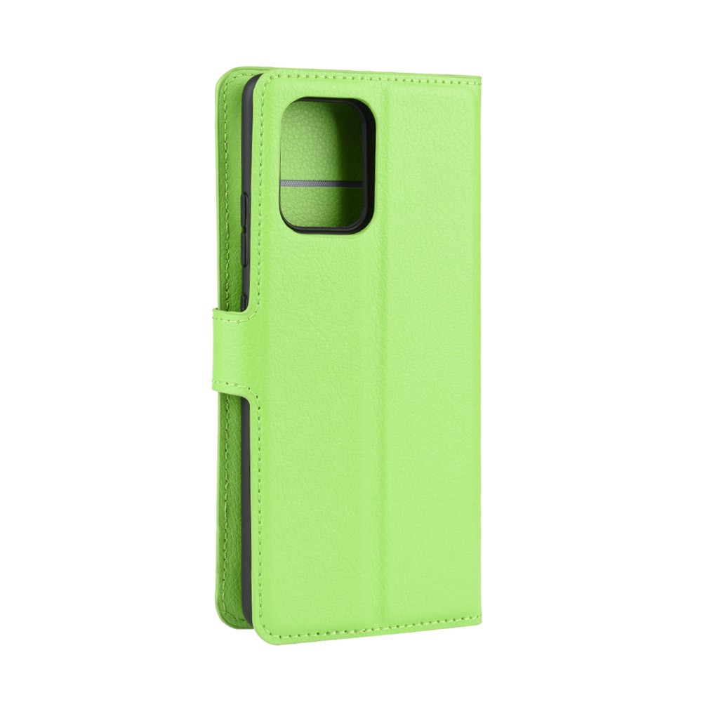 Litchi Skin Wallet Leather Phone Case for Samsung Galaxy A91/M80s/S10 Lite - Green-6