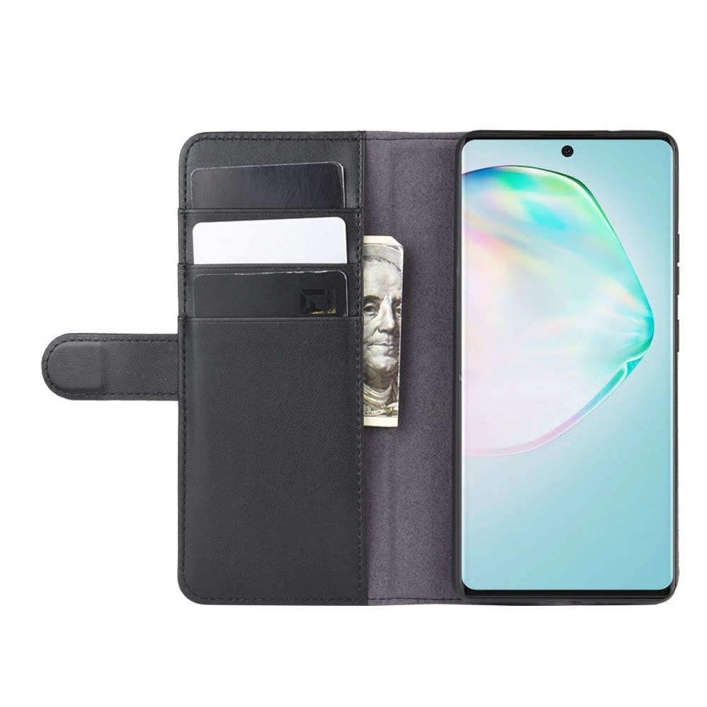 Split Leather Wallet Case for Samsung Galaxy A91/S10 Lite/M80s - Black-6