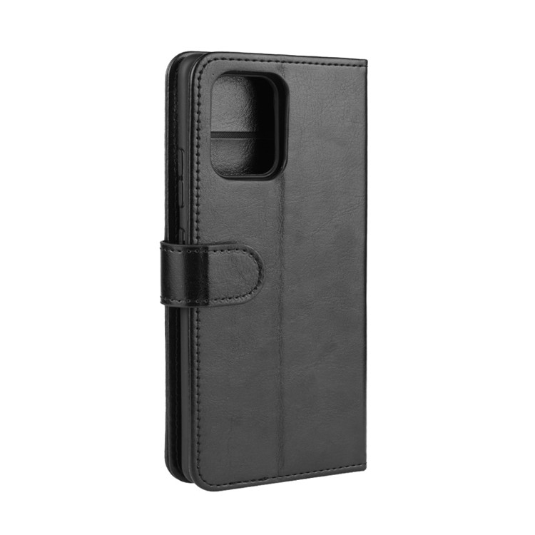 Crazy Horse Texture Leather Wallet Phone Protective Cover for Samsung Galaxy A91/M80s/S10 Lite - Black-8