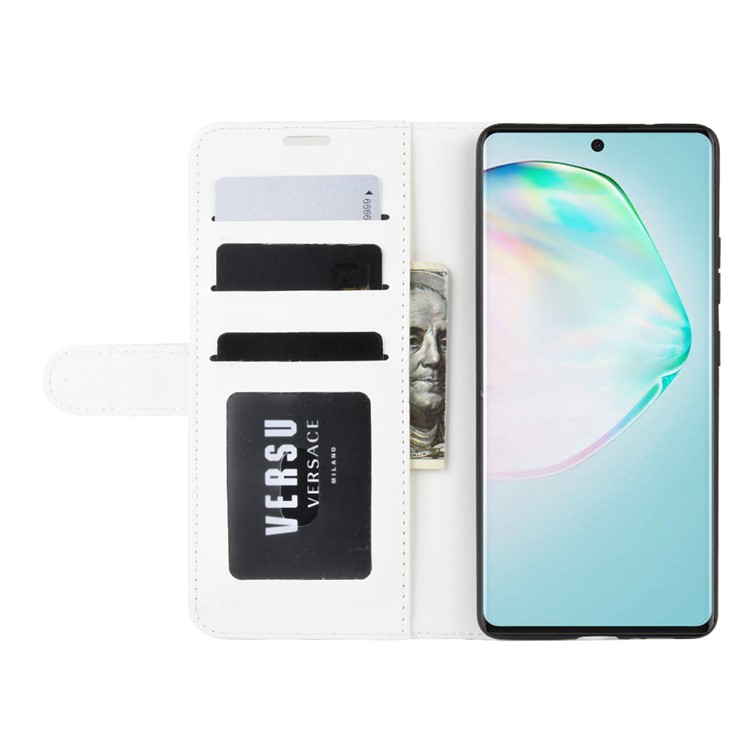 Crazy Horse Texture Leather Wallet Phone Protective Cover for Samsung Galaxy A91/M80s/S10 Lite - White-6