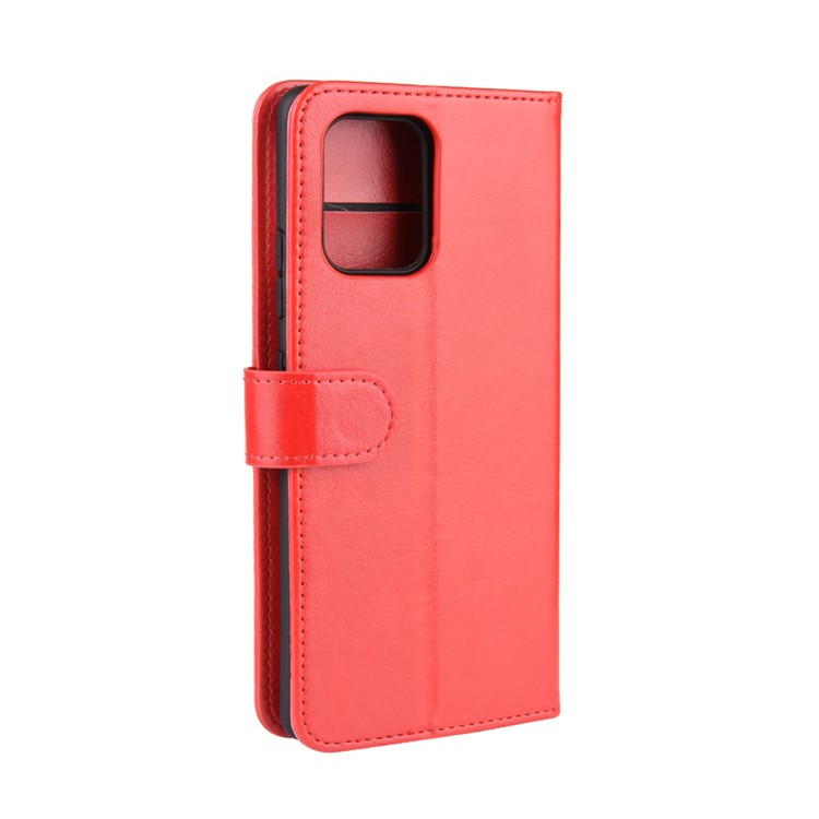 Crazy Horse Texture Leather Wallet Phone Protective Cover for Samsung Galaxy A91/M80s/S10 Lite - Red-8