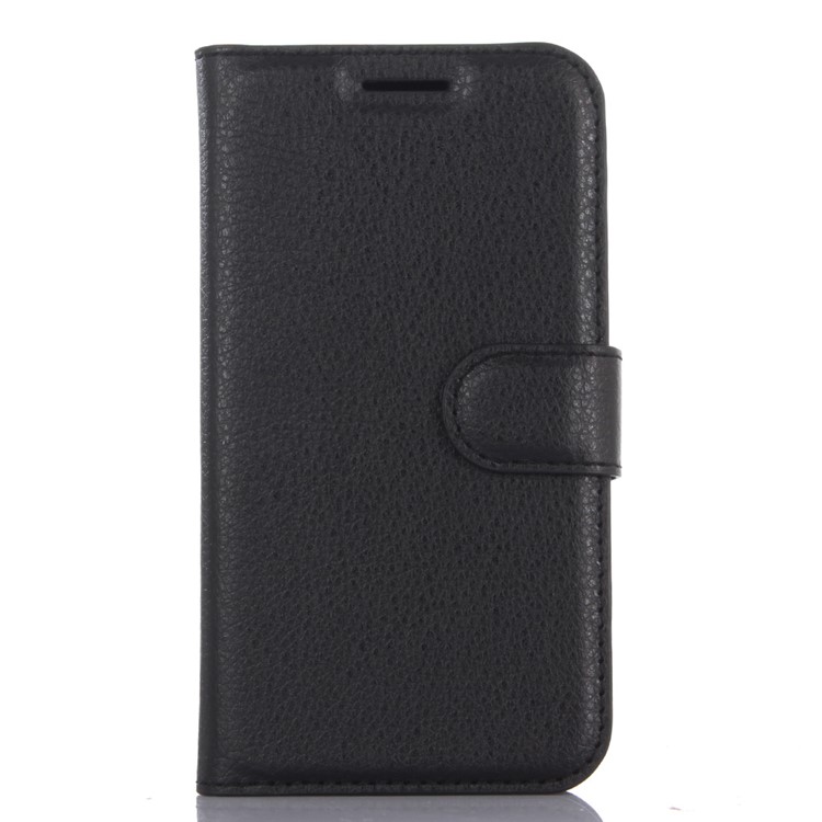 

Litchi Skin Leather Wallet Case for Samsung Galaxy J1 (2016) - Black