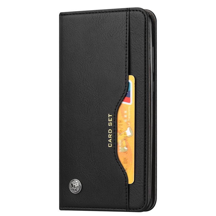 Auto-absorbed with Wallet Leather Cover for Samsung Galaxy S20 Ultra - Black-2
