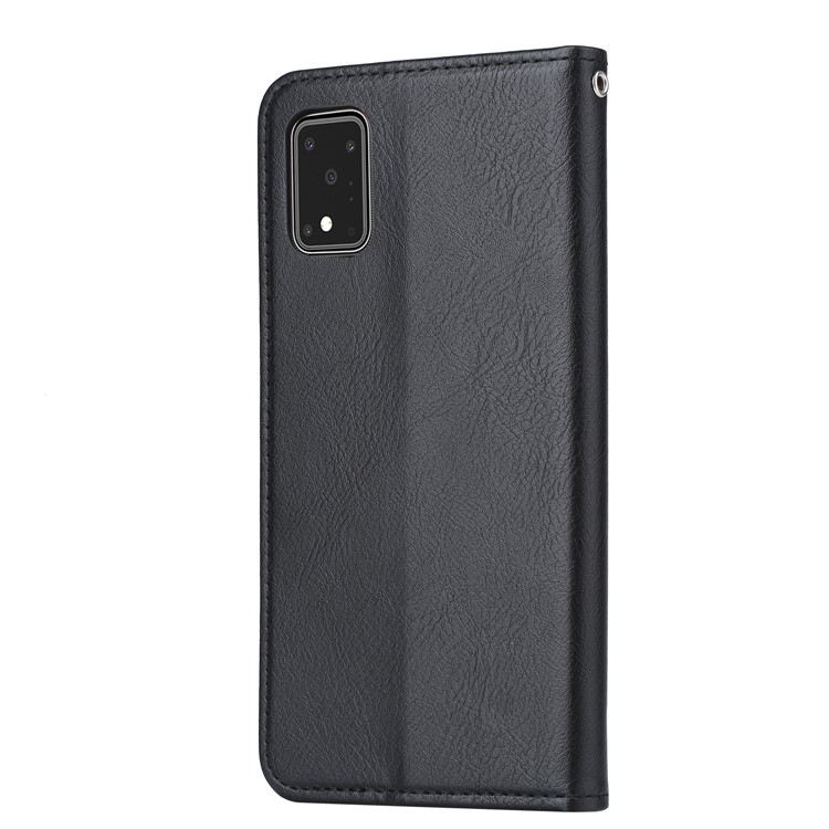 Auto-absorbed with Wallet Leather Cover for Samsung Galaxy S20 Ultra - Black-3