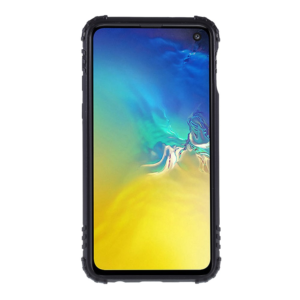 For Samsung Galaxy S10e Finger Ring Kickstand Drop Resistant TPU Shell - Black-2