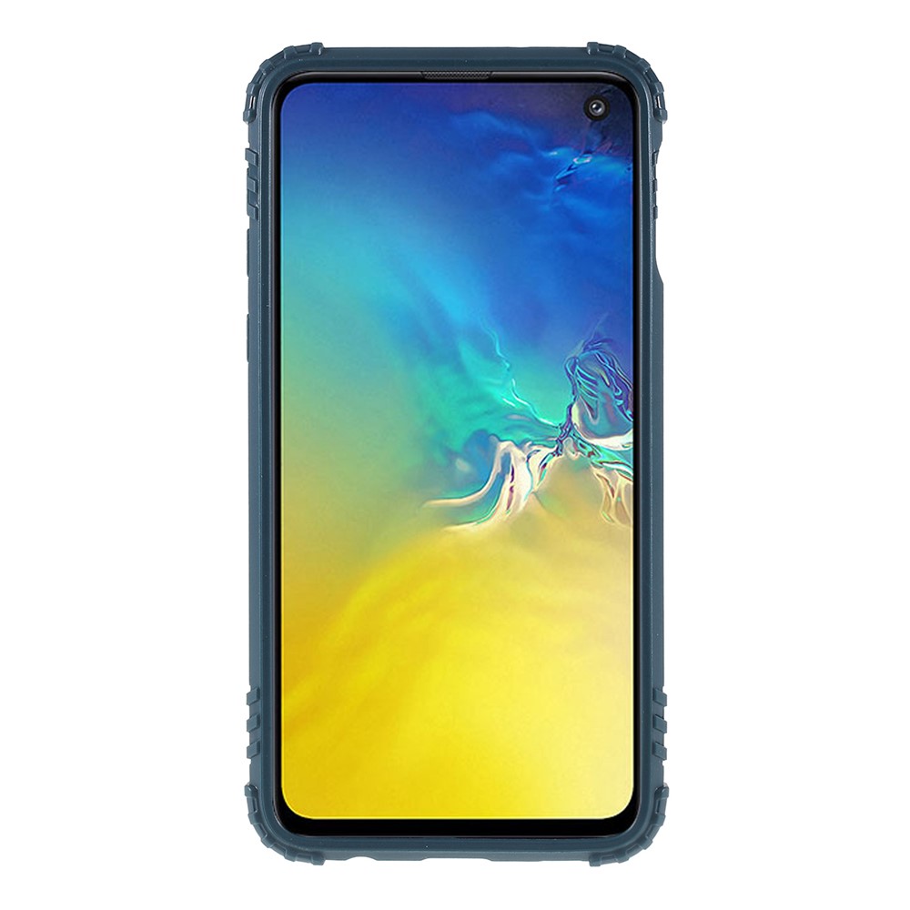 For Samsung Galaxy S10e Finger Ring Kickstand Drop Resistant TPU Shell - Green-3