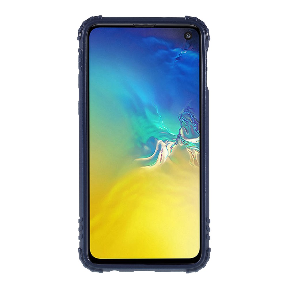For Samsung Galaxy S10e Finger Ring Kickstand Drop Resistant TPU Shell - Blue-3
