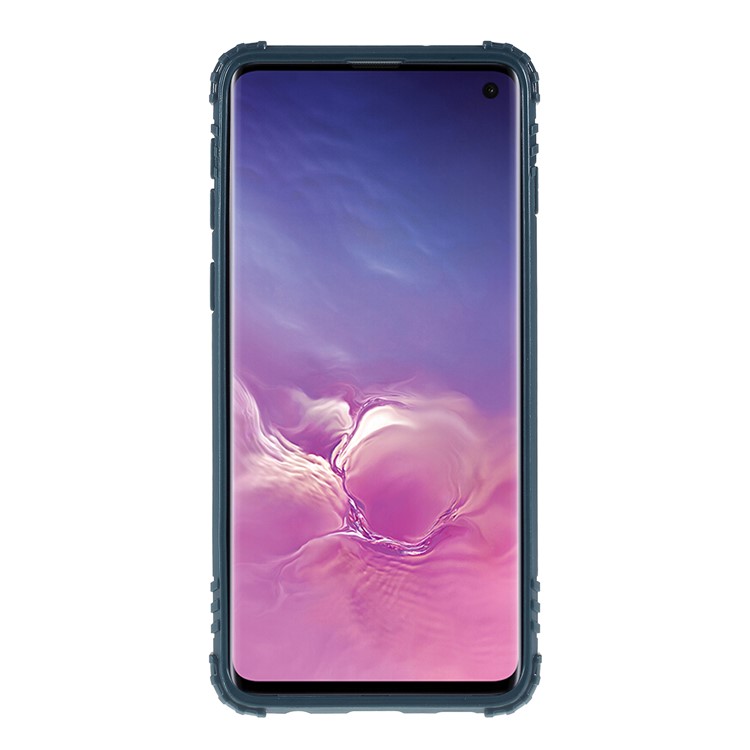 Finger Ring Kickstand Anti-drop TPU Casing for Samsung Galaxy S10 - Green-3