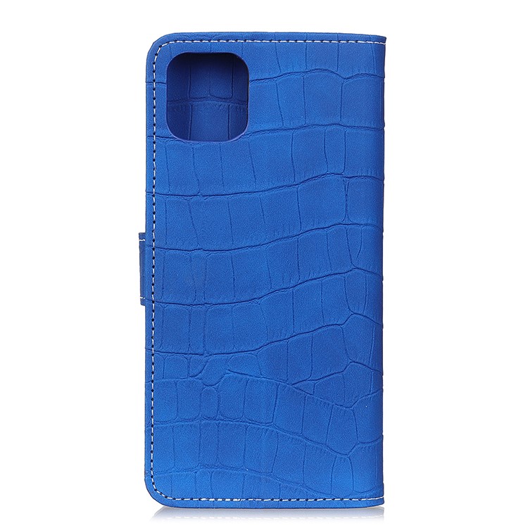 Crocodile Texture Leather Wallet Case for Samsung Galaxy A91/S10 lite - Blue-2