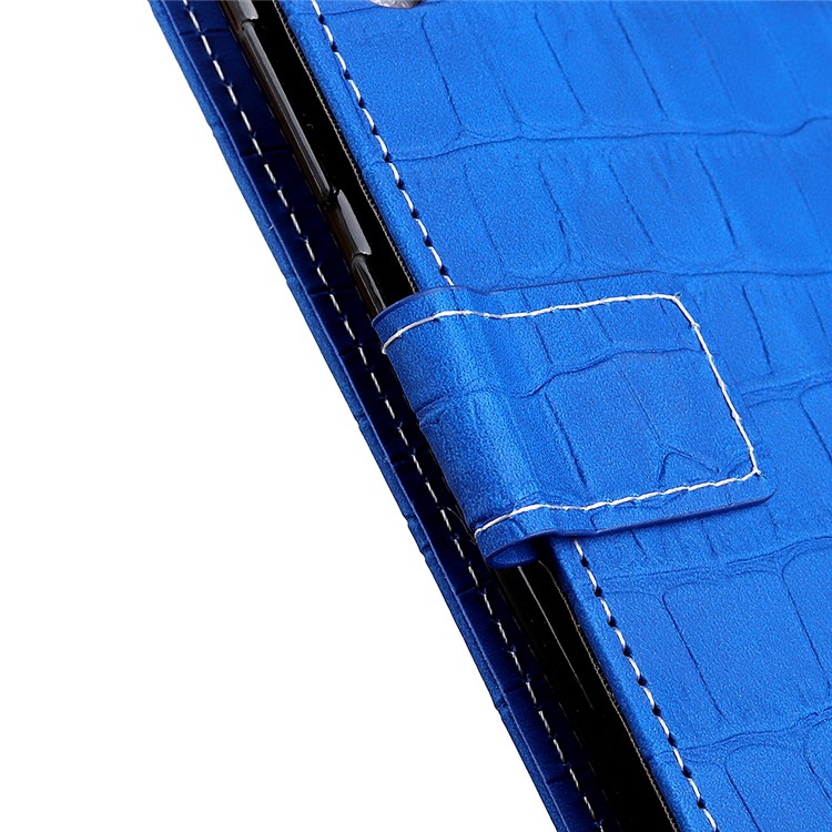 Crocodile Texture Leather Wallet Case for Samsung Galaxy A91/S10 lite - Blue-5