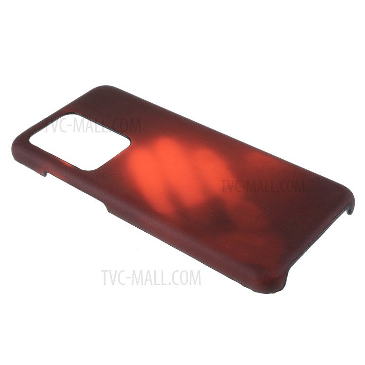 Thermal Induction Fluorescent Color Changing PC Back Phone Case for Samsung Galaxy S20 Ultra - Black/Red-3