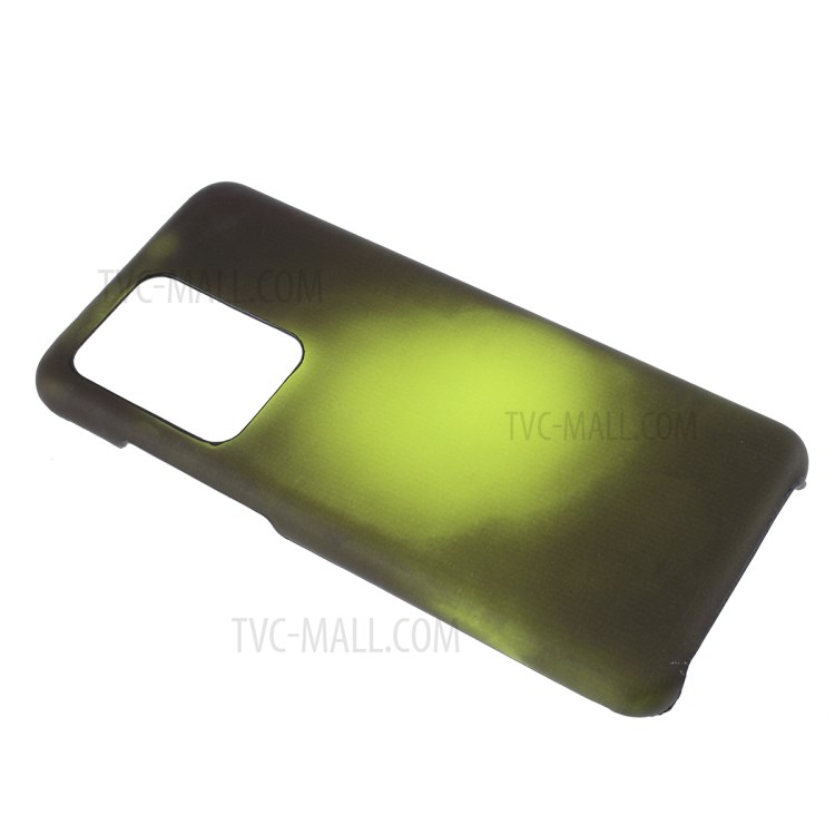 Thermal Induction Fluorescent Color Changing PC Back Phone Case for Samsung Galaxy S20 Ultra - Black/Green-1
