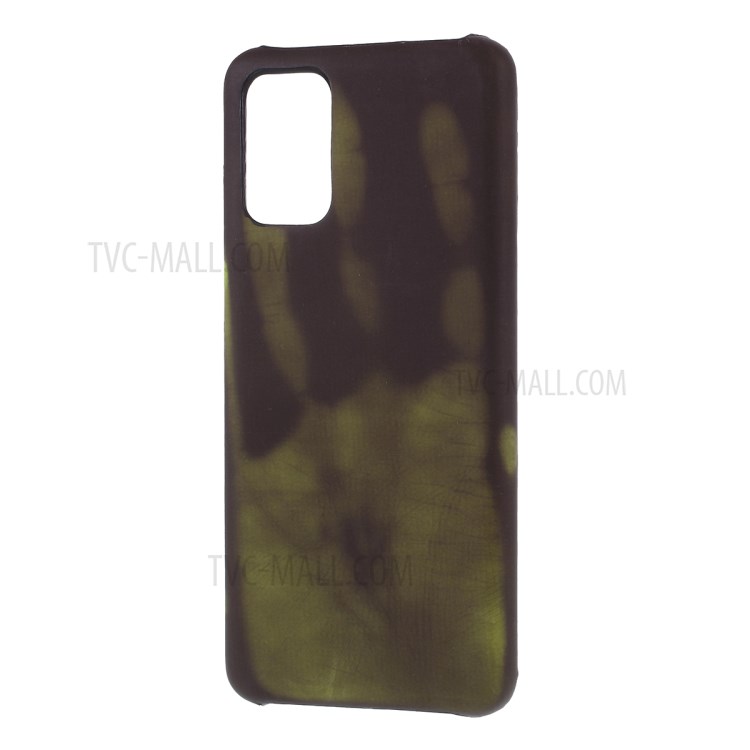 Thermal Induction Fluorescent Color Changing PC Back Phone Case for Samsung Galaxy S20 Plus - Green-2