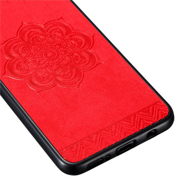 Flower Pattern PU Leather+PC+TPU Phone Case for Samsung Galaxy A30 / A50 / A50s - Red-4
