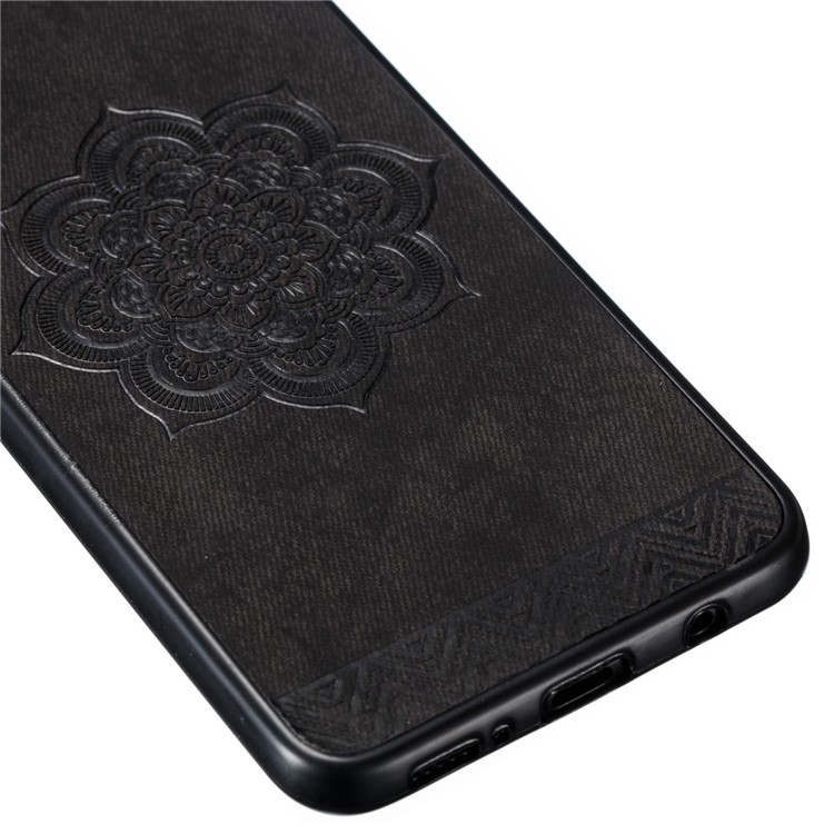 Flower Pattern PU Leather+PC+TPU Phone Case for Samsung Galaxy A30 / A50 / A50s - Black-4