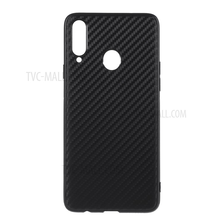 Carbon Fiber Surface TPU Phone Case for Samsung Galaxy A20s-1