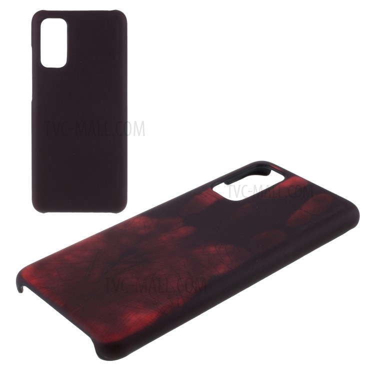 Thermal Induction Fluorescent Color Changing PC Back Phone Case for Samsung Galaxy S20 - Black/Red-1